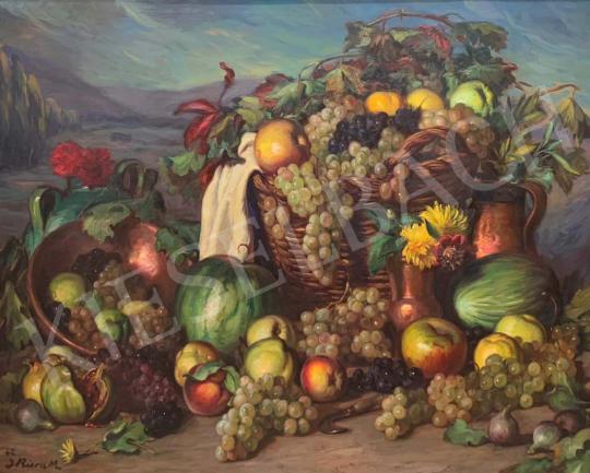 For sale  Unknown Painter with J. Riera M. Sign - Big Fruit Still Life 's painting