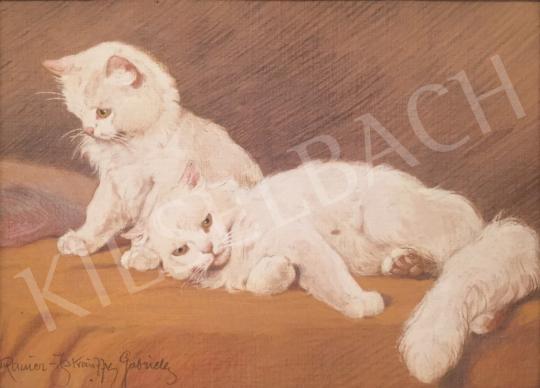 For sale Rainerné-Istvánffy, Gabriella - White Little Kitten 's painting