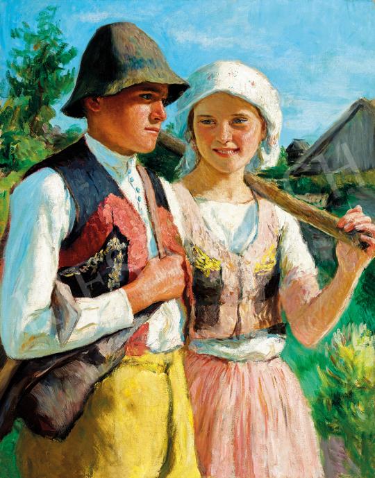  Glatz, Oszkár - Young Couple, 1935 painting