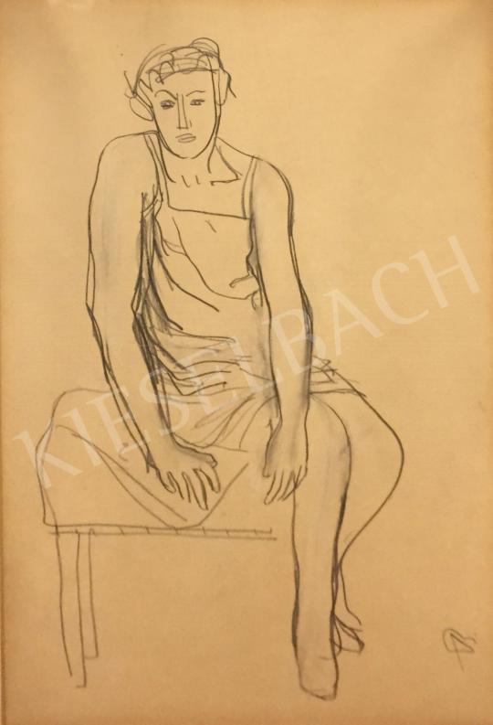 Eladó  Bernáth Aurél - Ülő modell festménye