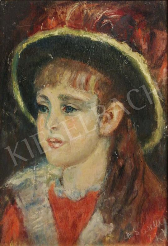 For sale  Unknown Painter with M. Soretti Sign - Little Girl in Hat 's painting