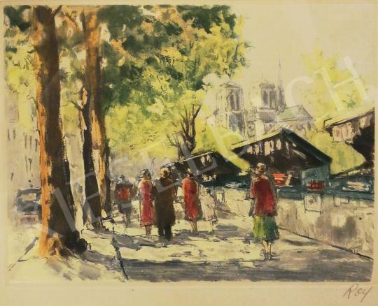  Unknown Painter with Roy Sign - Summer Walking in the Bazar painting