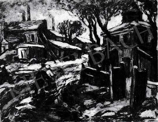 Vágh-Weimann, Mihály (Vágh-Weimann Móric, Vág - Winter in the Suburbs painting