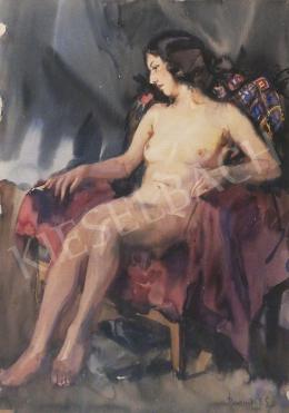 Baranszky, Emil László (Baranszky E. László,  - Female  Nude in Armchair 