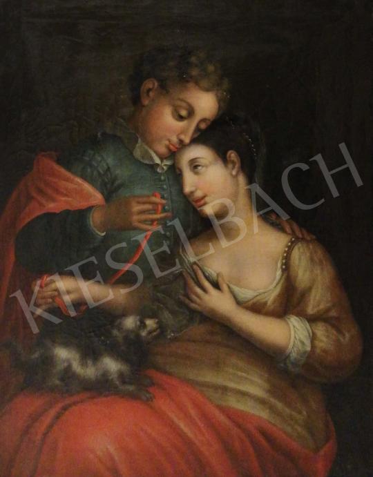 Eladó Ismeretlen 18. századi művész - Szerelmespár (Kötelék) festménye