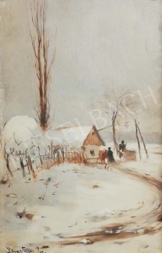 Pörge, Gergely - Winter Scene in Countryside painting