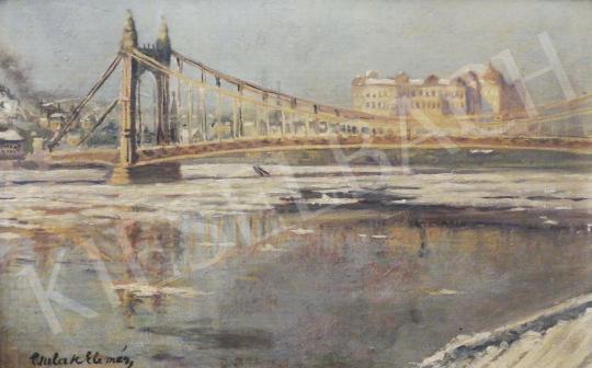 Csulak, Elemér - The Old Elizabeth Bridge painting