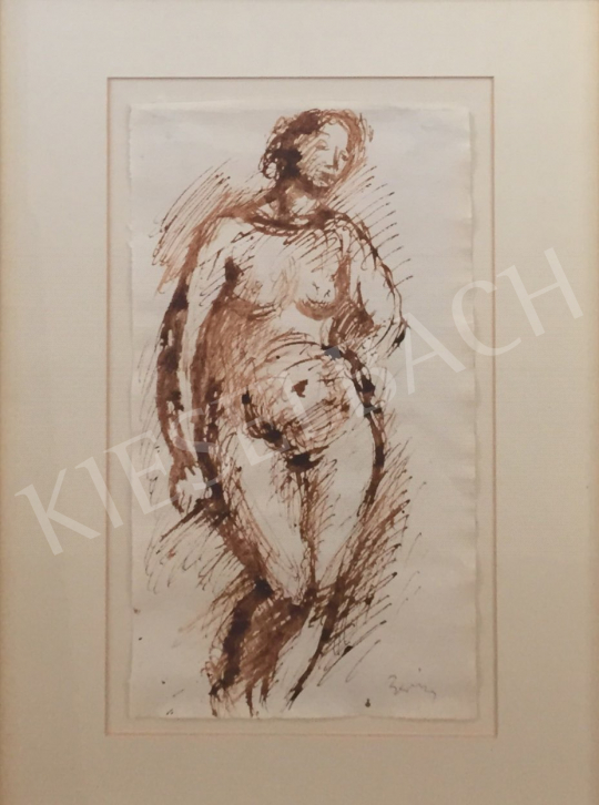 Berény, Róbert - Standing Female Nude painting