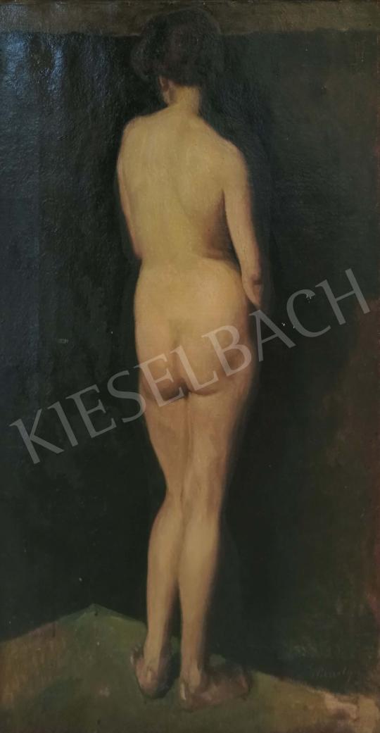 Pándy, Lajos - Standing woman nude painting