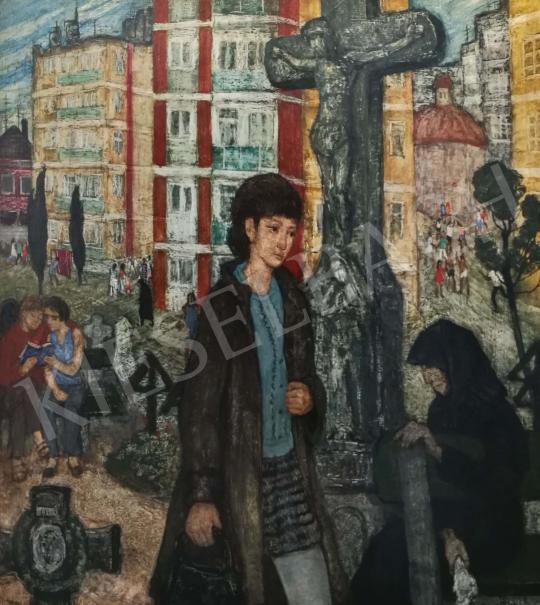 Eladó  Hikádi Erzsébet - Nagyvárosban festménye