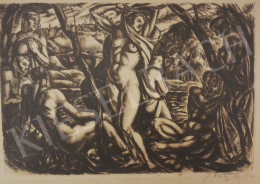 Uitz Béla - Nőalakok (Fürdőzők) (1916)
