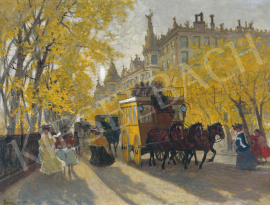  Berkes, Antal - Boulevard with an Omnibus, 1905 | 61st Spring Auction auction / 1 Lot