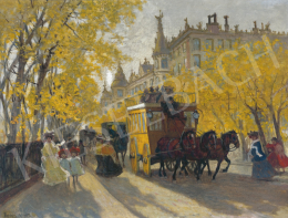  Berkes, Antal - Boulevard with an Omnibus, 1905 