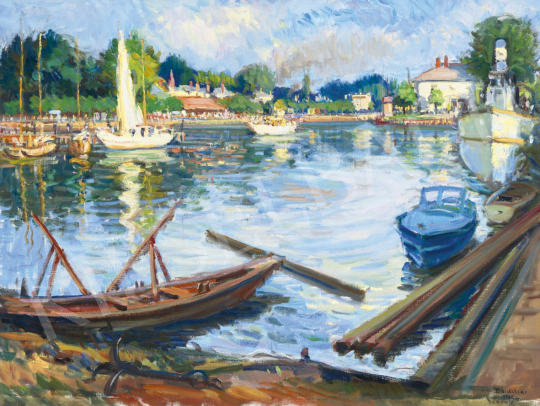  Boldizsár, István - Port at Siófok, 1956 | 61st Spring Auction auction / 7 Lot