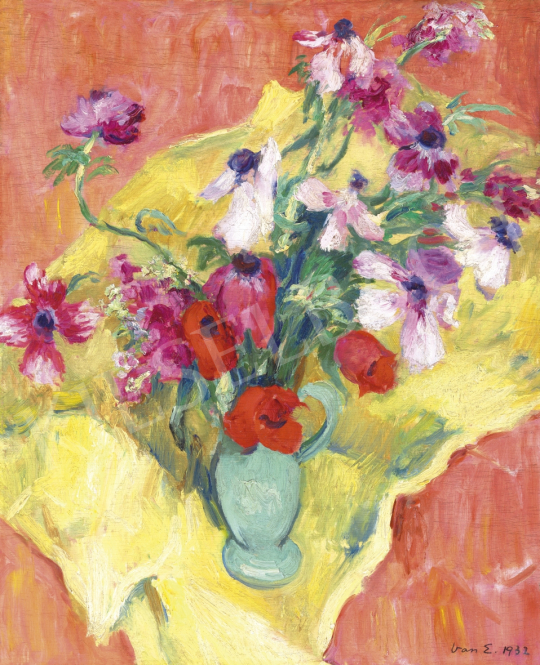 Vass Elemér - Virágcsendélet, 1932 | 61. Tavaszi Aukció aukció / 84 tétel