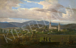  Jakobey, Károly - Tokaj Lanscape with Locomotive (Tarcal), 1859 