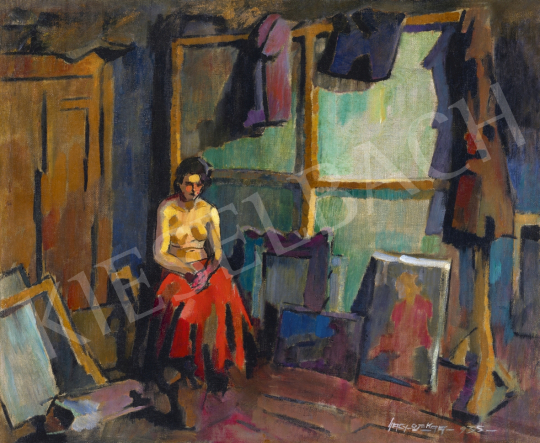 Nagy, Oszkár - Model in the Artist’s Studio in Nagybánya, 1935 | 61st Spring Auction auction / 115 Lot