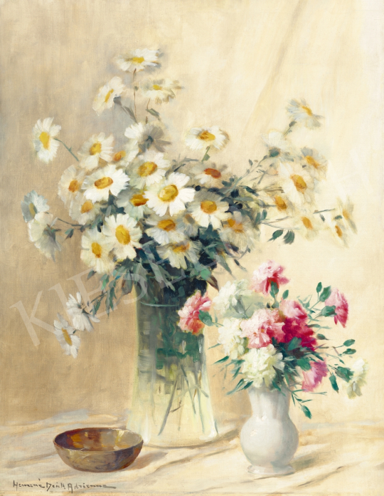  Henczné Deák, Adrienne - Daisy Still Life | 61st Spring Auction auction / 129 Lot