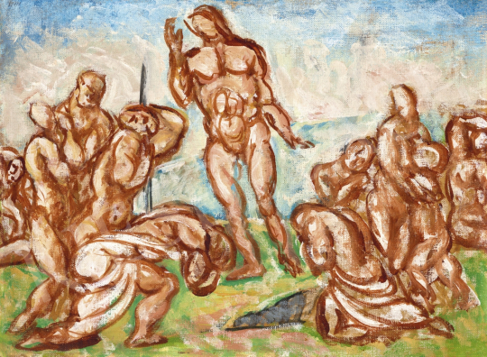  Pór, Bertalan - Sermon on the Mount, around 1911 | 61st Spring Auction auction / 167 Lot