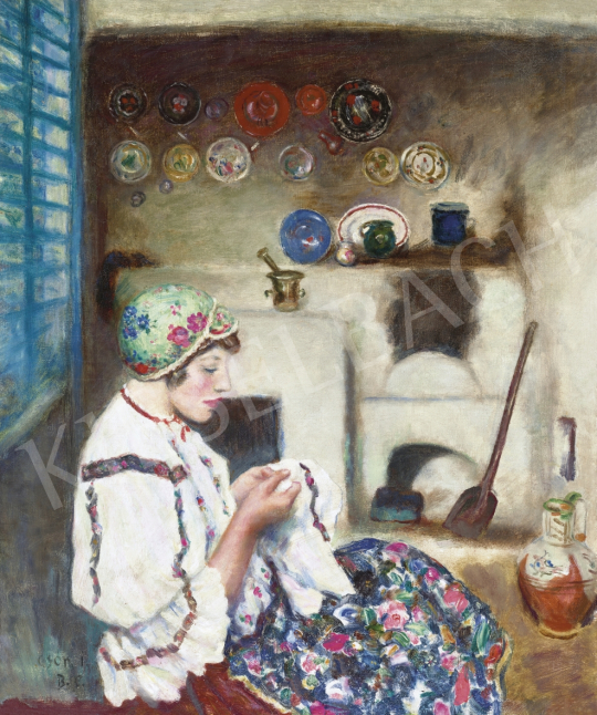  Csók, István - Embroiderer Girl | 61st Spring Auction auction / 187 Lot