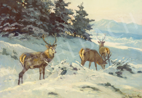  Sovánka, Károly - Deer at the High Tatras in Winter | 61st Spring Auction auction / 11 Lot
