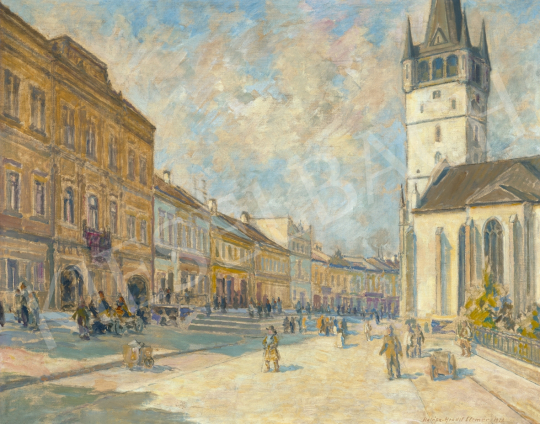  Halász-Hradil, Elemér - Main Square in Eperjes, 1926 | 61st Spring Auction auction / 14 Lot