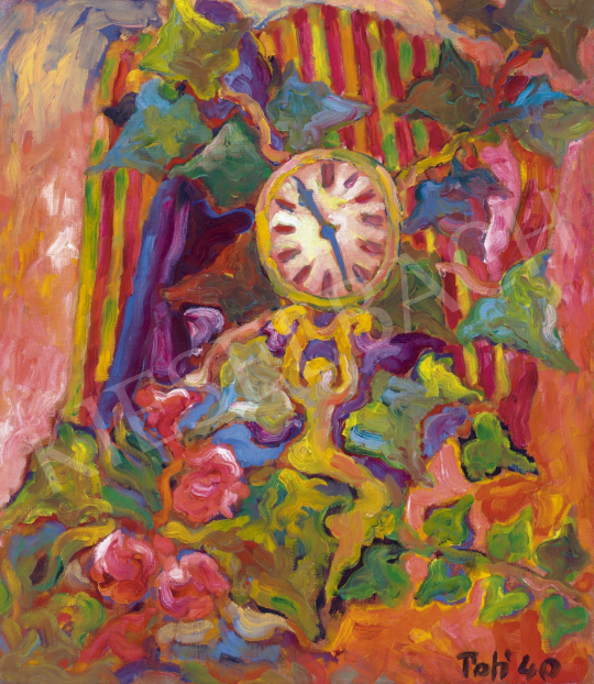  Scialoja, Antonio (Toti) - Csendélet rózsákkal és borostyánnal, 1940 | 61. Tavaszi Aukció aukció / 35 tétel