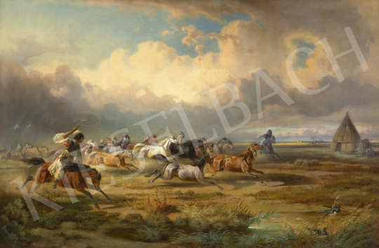  Venne, Adolf van der - Racing Horses (Storm on the Great Plain), 1858 | 61st Spring Auction auction / 132 Lot