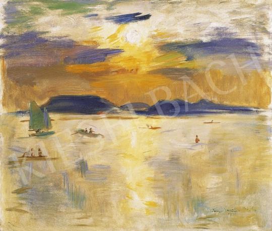  Iványi Grünwald, Béla - The Lake Balaton with Sailing Boats | 13th Auction auction / 12 Lot