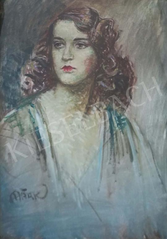 Eladó Márk Lajos - Barna hajú lány festménye