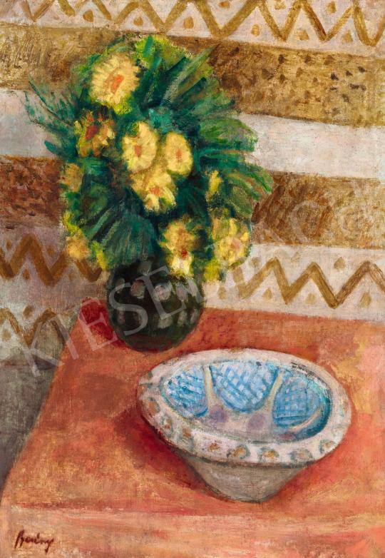 Berény, Róbert - Studio Still Life with Gorka Ceramics painting