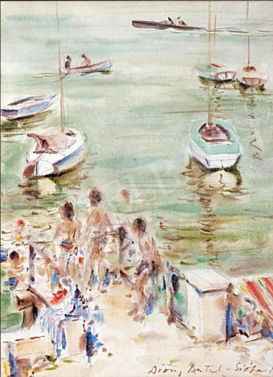 Diósy, Antal (Dióssy Antal) - Summer on the Balafon (Siófok) painting