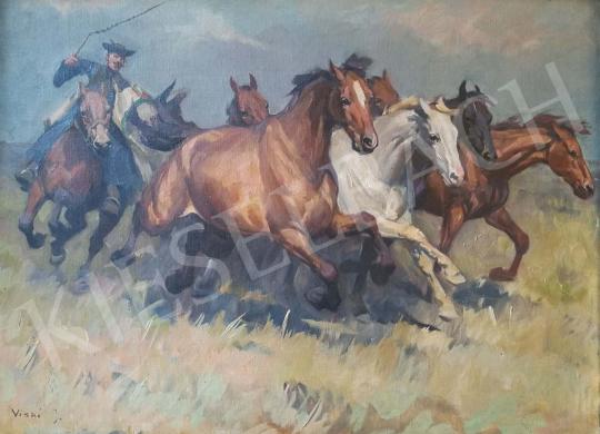  Viski, János - Galloping Horses painting