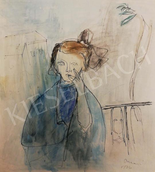  Ámos Imre - Masnis kislány a gangon, 1936 festménye