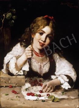 Bruck, Lajos - Girl with Cherries 