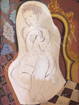  Kádár, Béla - Nude Sitting in an Armchair 