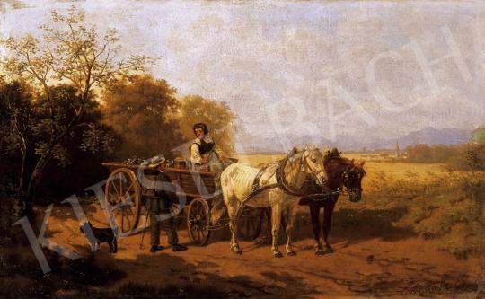 Signed A Richter, about 1875 - Landscape with a Cart | 13th Auction auction / 67 Lot