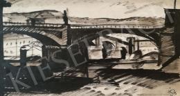  Csabai-Ékes, Lajos - Margaret Bridge from the Palatinus Houses 