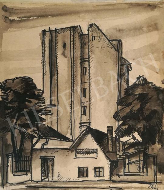  Csabai-Ékes, Lajos - Suburban Street painting