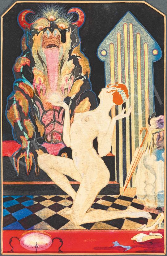 For sale  Körmendy Frim Jenő - Worship of Saint Salamander 's painting