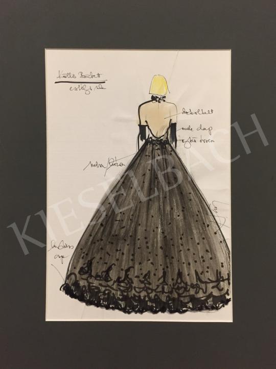  Náray Tamás - Evening dress costume design painting