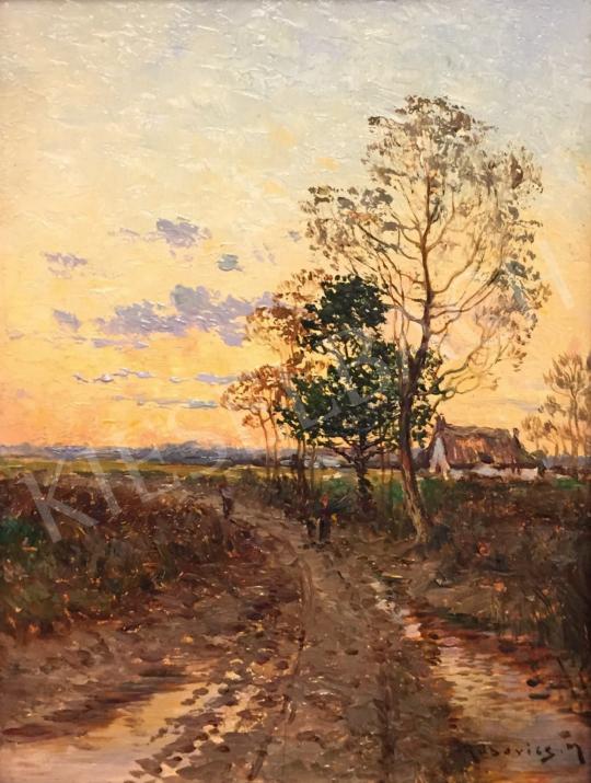 Rubovics, Márk - Autumn road painting