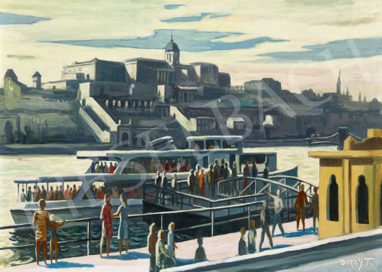  Duray, Tibor - On Danube Bank (Vigadó Square with Buda Castle), 1960s | 62st Autumn Auction auction / 3 Lot