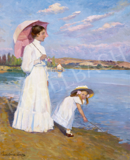 Zemplényi Tivadar - Délután a Balatonparton, 1910 körül 