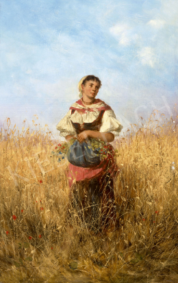 Böhm, Pál - Young Girl on the Field (Summer) 