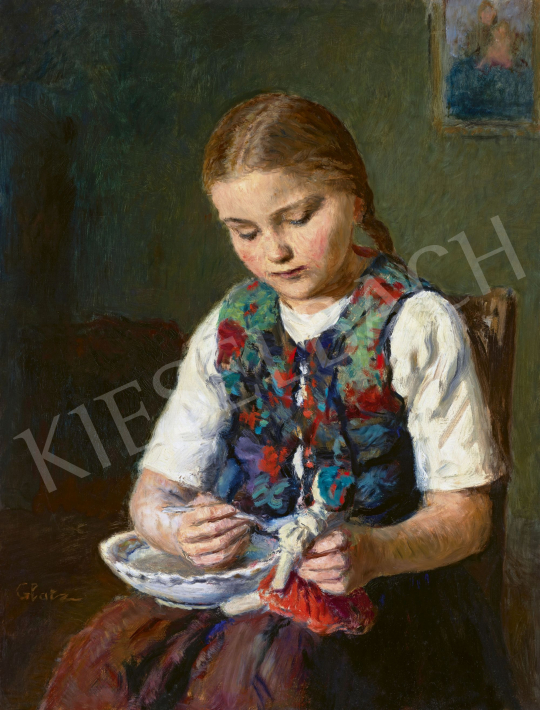  Glatz, Oszkár - Little Girl with Doll | 62st Autumn Auction auction / 18 Lot