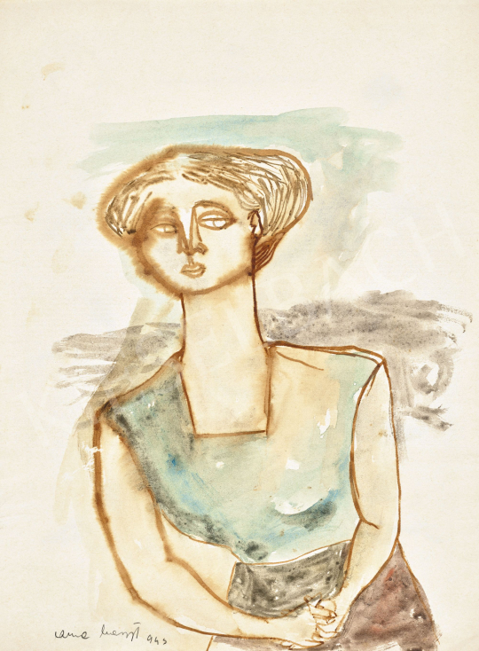  Anna, Margit - Girl in Blue Blouse (Passing), 1943 | 62st Autumn Auction auction / 36 Lot