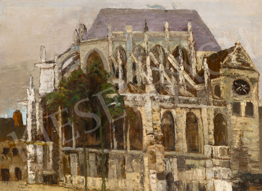 Orbán Dezső - Francia katedrális (Beauvais), 1923 | 62. Őszi Aukció aukció / 49 tétel