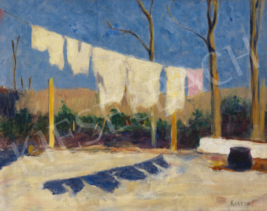  Koszta, József - Cloth Drying, 1920s | 62st Autumn Auction auction / 98 Lot