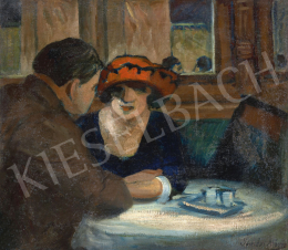 Sándor Móricz - In Coffee House (Rendezvous), 1910s 